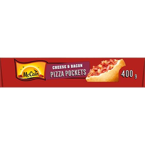 Mccain Pizza Pocket Snacks Cheese & Bacon 4 Pack | Woolworths