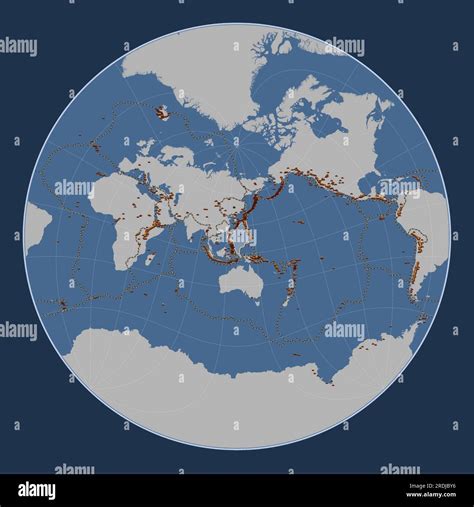 Placa Tect Nica Del Mar De Filipinas En El Mapa De Contorno S Lido En