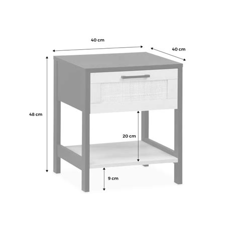 2er Set Nachttische Mit Rohrgeflecht Schwarz Bianca Maisons Du Monde