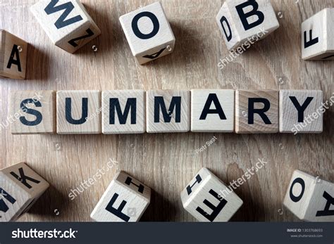 Summary Word Wooden Blocks On Desk Stock Photo 1303768693 | Shutterstock