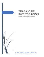 TRABAJO INVESTIGATIVO MF docx TRABAJO DE INVESTIGACIÓN MATEMÁTICA