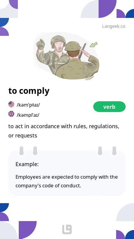 Definition & Meaning of "Comply" | LanGeek