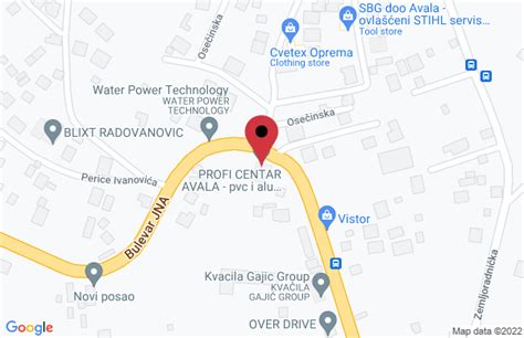 Mapa Profi Centar Avala Pvc Stolarija Adresa Bulevar Patrijarha