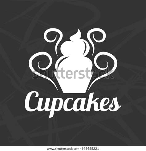 Silhouette Cupcake Symbol Stock Vector Royalty Free 645455221