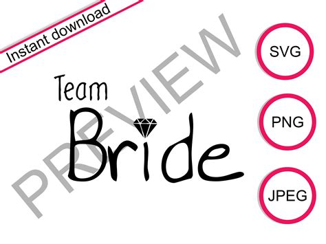 Team Bride Svg Bride Svg Wedding Svg Bachelorette Svg Bridal Party