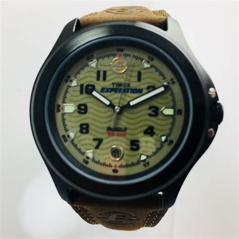 Men S Timex Expedition Field Brown Leather Strap Watch T47012 T470129j Brown Leather Strap