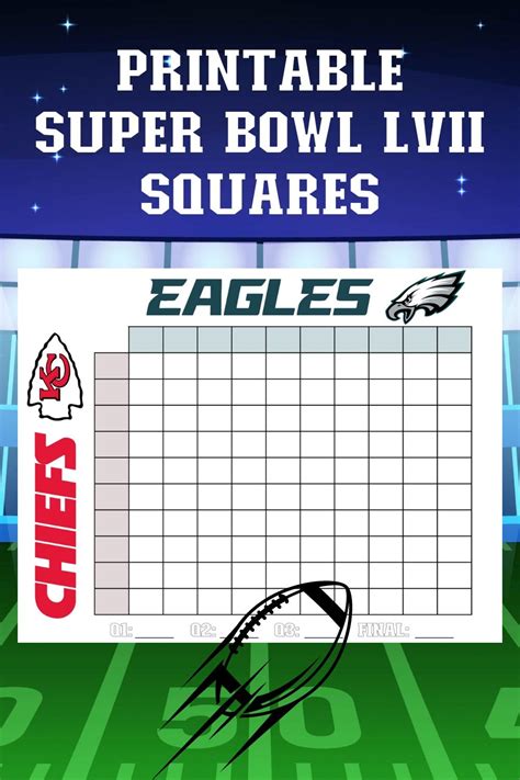 Printable Super Bowl Squares 2024