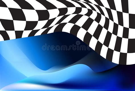 You Win Race Get Checkered Flag At Finish Line Stock Vector