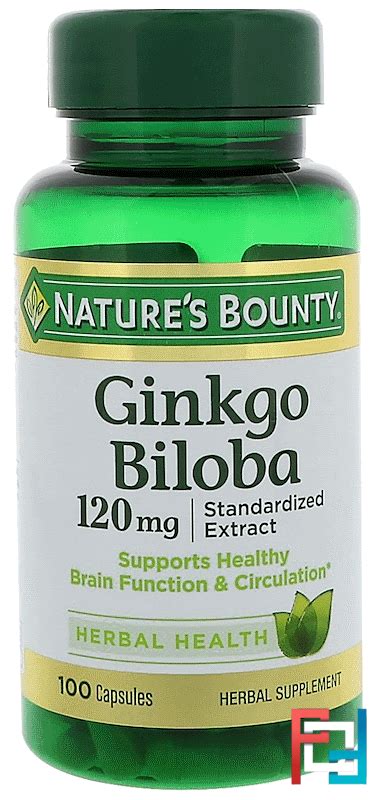 Ginkgo Biloba Nature S Bounty 120 Mg 100 Capsules