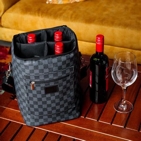 Bolsa Para 4 Garrafas Porta Vinho Wine Bag Cooler Cerveja Gin Champanhe