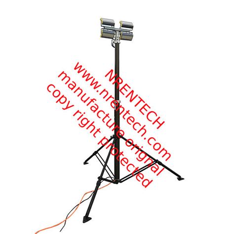 4 2m Height Pneumatic Telescopic Mast Tower Light 4x50W LED Lamps