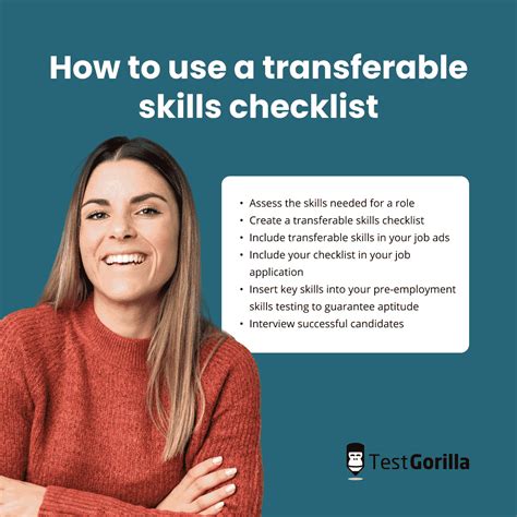 Transferable Skills Checklist A Guide For Employers Tg