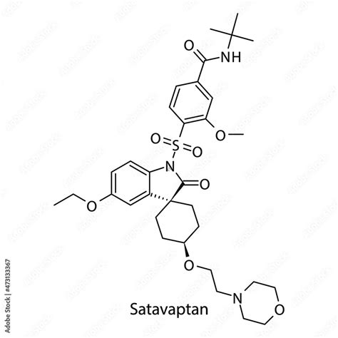 Satavaptan Molecular Structure Flat Skeletal Chemical Formula