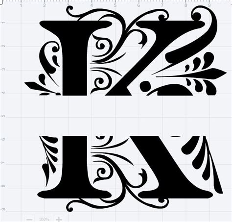 Free Svg Flourish Swirl Split Monogram Letter M Ahoy Comics