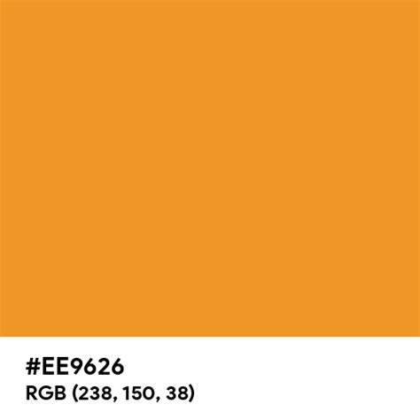 Cadmium Yellow color hex code is #EE9626