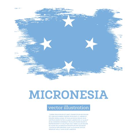 Federated States of Micronesia Flag with Brush Strokes. Independence