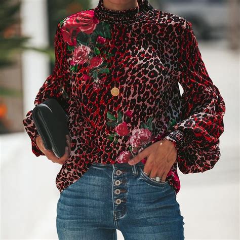 Ladies Leopard Print Blouse Leopard Print Blouse Leopard Print