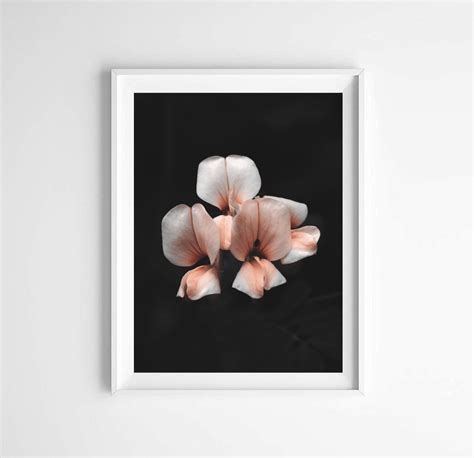 Dark Botanical Flower Art Print,moody Floral Downloadable Prints ...