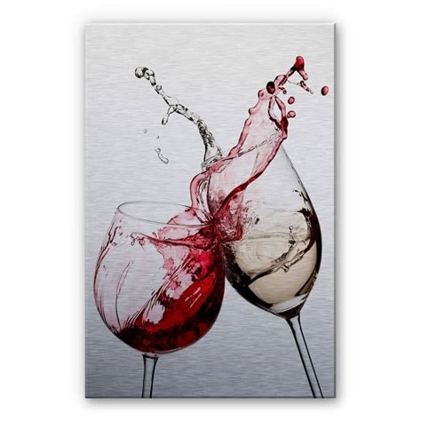 Tableau En Alu Dibond Verres De Vin Wall Art Fr