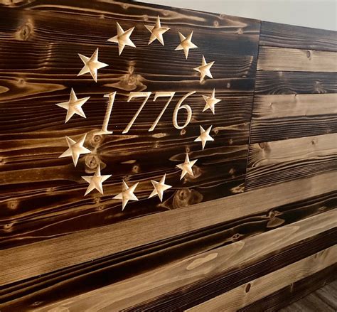 Rustic Wooden Betsy Ross Flag Wooden American Flag Old Etsy