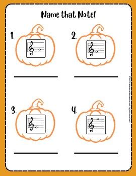 Thanksgiving Music Staff Note Names Treble And Bass Clefs Printable And