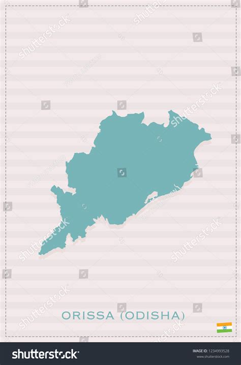 Orissa Vector Map Stock Vector Royalty Free 1234993528