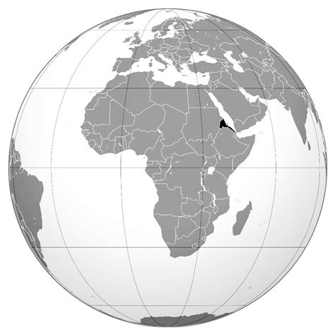 Large Location Map Of Eritrea In Africa Eritrea Africa Mapsland