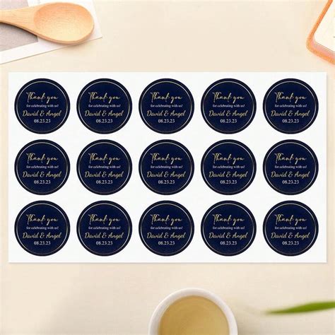 1set Custom Wedding Stickers Personalized Name Date Wedding Stickers