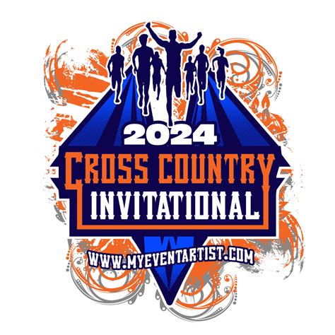 CROSS COUNTRY EVENT CROSS COUNTRY INVITATIONAL LOGO DESIGN FOR PRINT ...