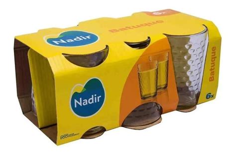 Jogo 6 Copos De Vidro 265Ml Batuque Nadir Figueiredo Copos