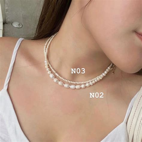 Asymmetry Pearl Necklace LINE SHOPPING