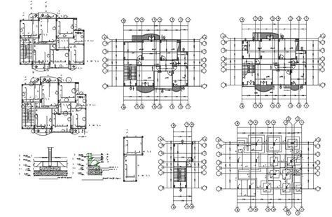 Autocad House Center Line Plan Dwg File Cadbull