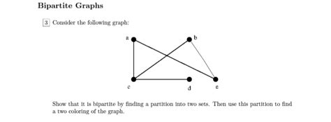 Solved Bipartite Graphs3 Consider The Following Graph Show Chegg