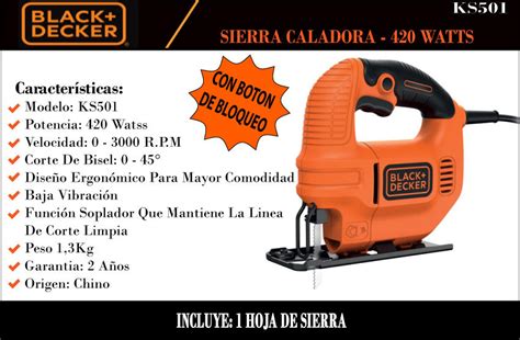 Black Decker Sierra Caladora W Mm Ks Centro De Materiales