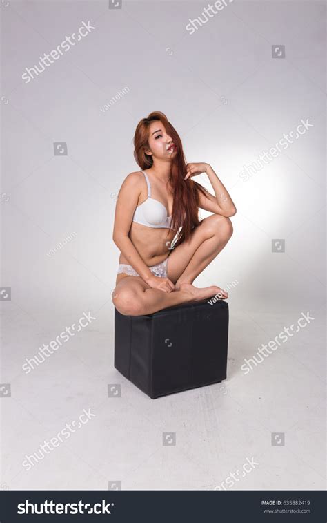 Sexy Asian Woman White Lingerie On Stock Photo Shutterstock
