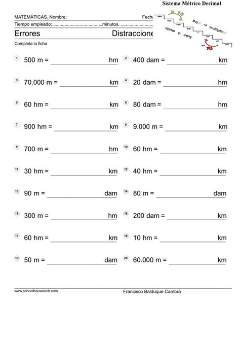 Ficha online de Sistema metrico decimal para 3º 4º 5º Puedes hacer los