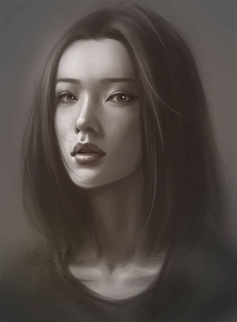 Asian Face By Leejun35 Girl Face Drawing Female Face Drawing Face