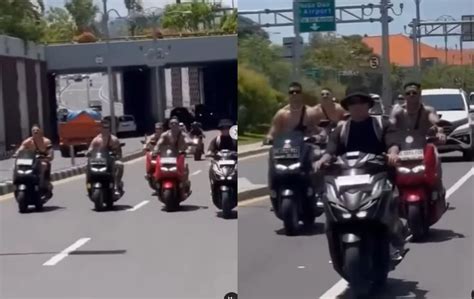 Rombongan Bule Konvoi Naik Motor Tanpa Helm Dan Baju Di Bali Netter