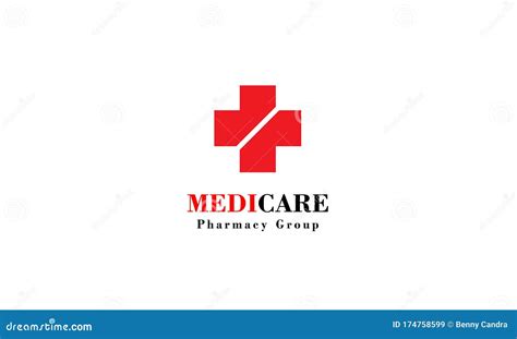 Medicare Pharmacy Logo Design Template Stock Vector Illustration Of