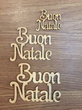 Scritta In Legno Buon Natale Grande Medio Piccolo