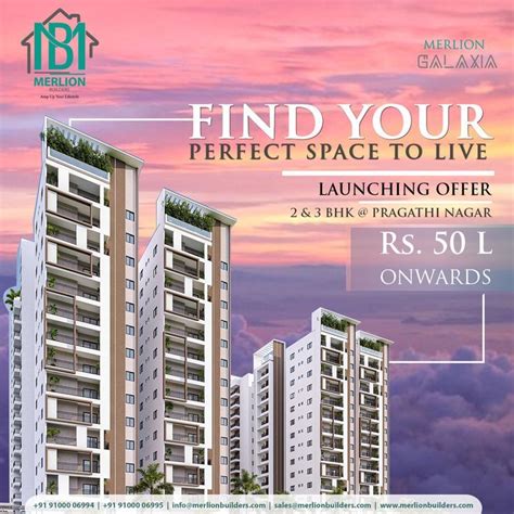 Bhk Flats For Sale Merlion Builders Social Media Poster