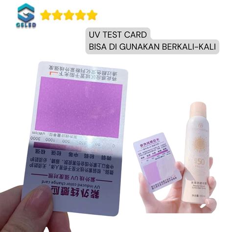jual uv test card kartu tes uv lampu uv light life test outdoor