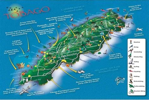 Best Tobago Snorkeling Beaches In Trinidad And Tobago Map