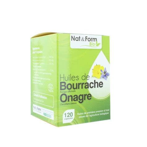 Onagre Et Bourrache Bio Capsules Nat Form Easypara