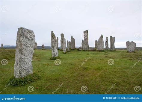 Standing Stones in Callanish Stock Image - Image of outer, landscape ...