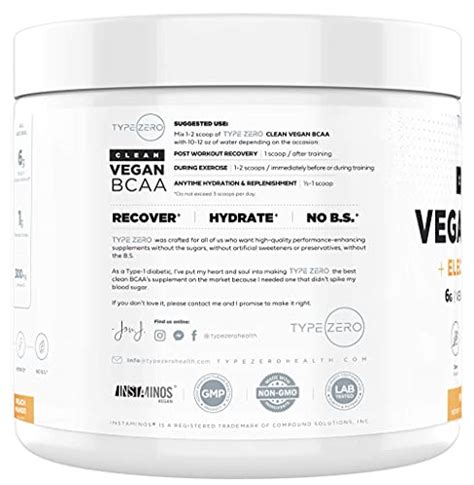 Ultra Clean Vegan Bcaa Powder Electrolytes Peach Mango G