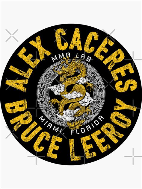 "Alex "Bruce Leeroy" Caceres" Sticker by huckblade | Redbubble