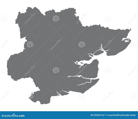 Essex County Location Within England 3d Map Vector Illustration ...