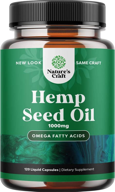 Amazon High Absorption Hemp Oil Capsules Vegan Omega