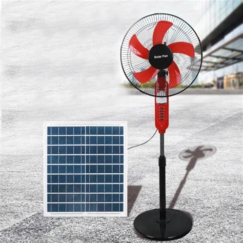 Remote Control Rechargeable Solar Powered Stand Fan 16 Inch Solar